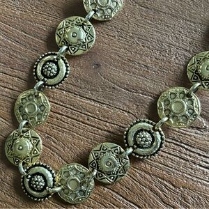 The Limited Gold-Tone Embellished Belt Concho Belt Made In Italy Gypsy Style